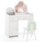 Kids Vanity Set, Cloud Shape Mirror, Storage and Pine Wood Stool